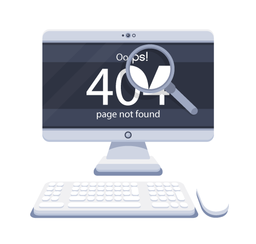 Page not found 404 error image